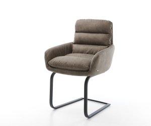 Abelia-Flex jedálenská stolička s podrúčkami taupe vintage konzolová