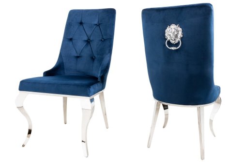Chesterfield jídelní židle 2 ks ZETHOS Dekorhome - BAREVNÁ VARIANTA: Modrá