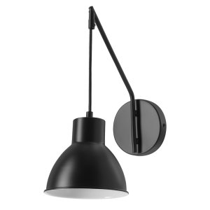 INEZZ 1x60W E27 čierna nástenná lampa, moderná nástenná lampa do obývačky, spálne alebo chodby, elegantný industriálny dizajn