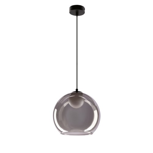 Stropná lampa Brin čierna 1x15W G9 dymová s bielym tienidlom