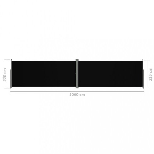 Zatahovací boční markýza 220x1000 cm Dekorhome - BAREVNÁ VARIANTA: Černá