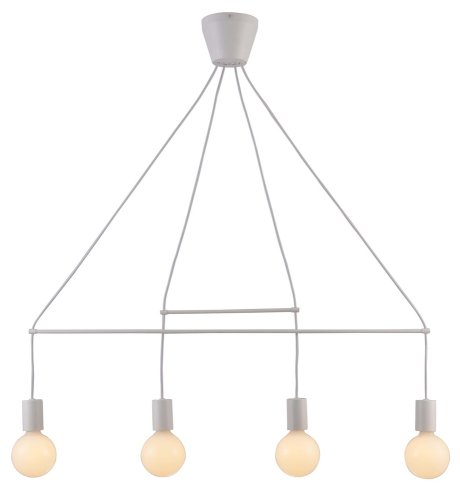 Závěsná lampa matně bílá 4x40W nastavitelná E27 Alto