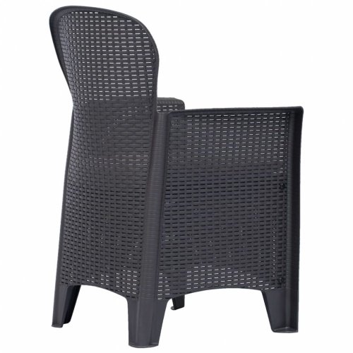 Záhradné stoličky 2 ks plast Dekorhome - BAREVNÁ VARIANTA: Hnedá