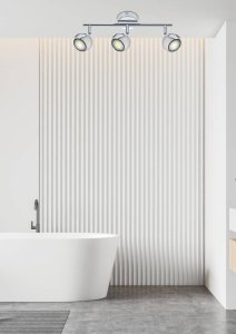 Nástenná svietiaca páska 3X50W GU10 chróm BALT