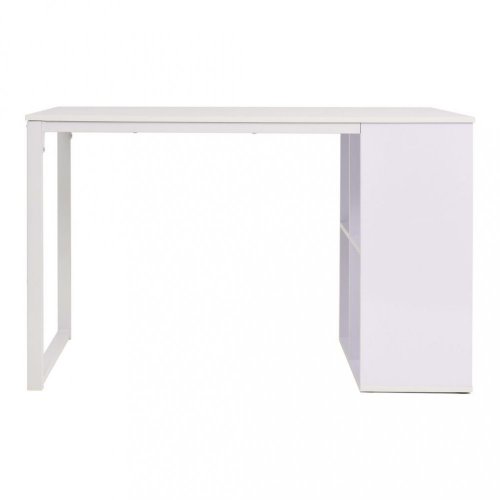 Psací stůl s regálem 120x60 cm Dekorhome - BAREVNÁ VARIANTA: Bílá