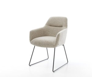 Jídelní židle Pejo-Flex tkanina Měkký béžová tenká podnož černá