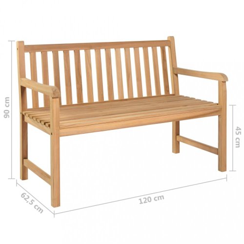 Zahradní lavice s poduškou 120 cm Dekorhome