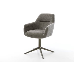 Jídelní židle Pejo-Flex bouclé měkký tmavě béžová křížová podnož