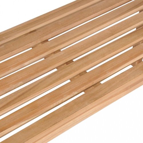 Zahradní lavice  teak / látka Dekorhome