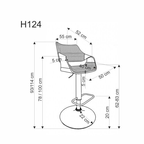 Barová židle H124
