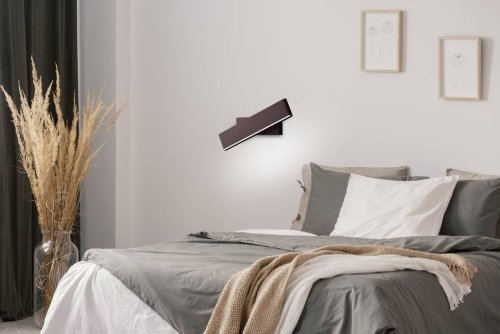 Hnědá otočná LED nástěnná lampa 4W Nicoletta