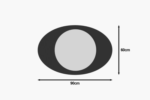 Zrkadlo Obble - Black