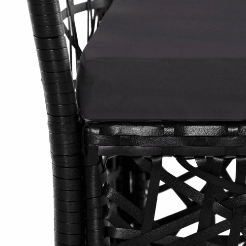 Záhradné stoličky 2 ks polyratan Dekorhome - BAREVNÁ VARIANTA: Čierna