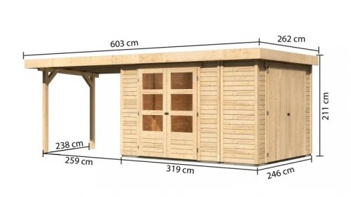 Dřevěný zahradní domek RETOLA 4 Dekorhome