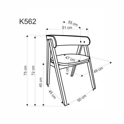 Jedálenská stolička K562