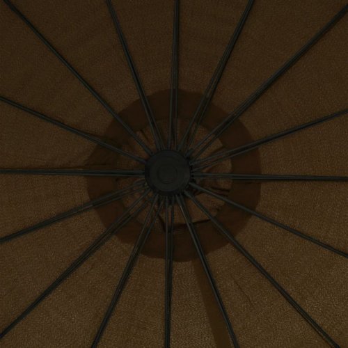 Závěsný slunečník Ø 300 cm hliníková tyč Dekorhome - BAREVNÁ VARIANTA: Šedohnědá taupe