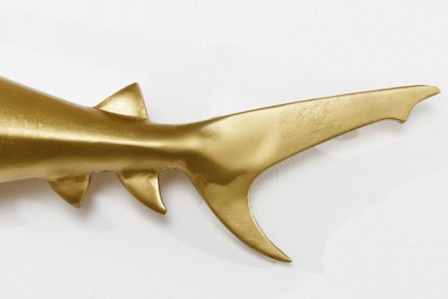 Nástenná dekorácia žralok DAKENTA 2 ks Dekorhome - BAREVNÁ VARIANTA: Strieborná