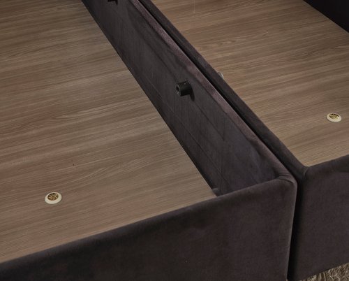 Rám manželskej postele Ela Double - Black (140 x 190)