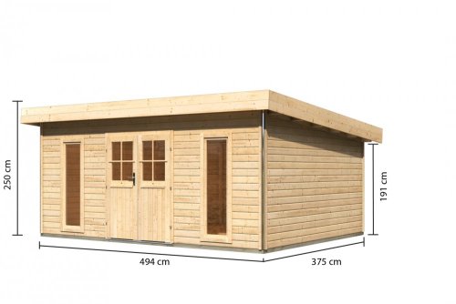 Dřevěný zahradní domek 494 x 375 cm Dekorhome