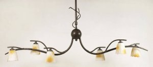 Stropní lampa Mikado 6*40W G9 patina