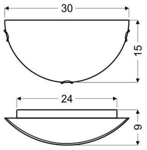 Stropná lampa Palina 1/2 žltá