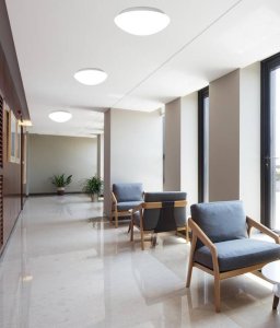 Stropná lampa biele sklo do kúpeľne E27 2x60W 39cm Nina