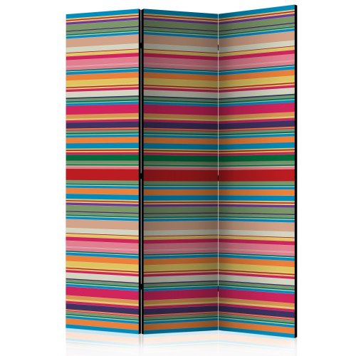 Paraván Subdued stripes Dekorhome - ROZMĚR: 135x172 cm (3-dílný)