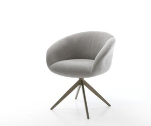 Jídelní židle Vinka-Flex s područkami potahová látka Měkký šedá