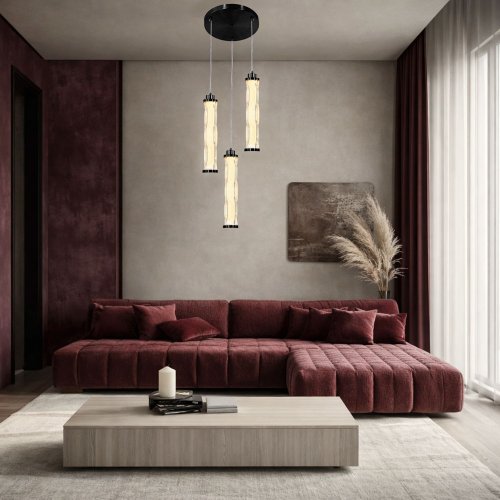 CORTE lampa wisząca talerz czarny matowy 25W LED 3000K klosz bezbarwny