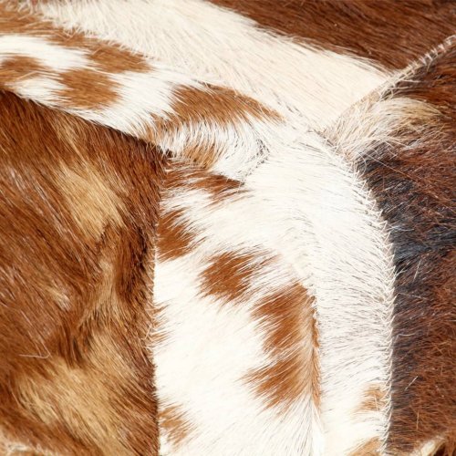 Lavica patchwork kozej kože Dekorhome - BAREVNÁ VARIANTA: Hnedá