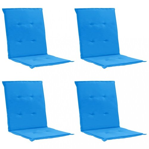 Voděodolné podušky na zahradní židle 4 ks Dekorhome - BAREVNÁ VARIANTA: Modrá