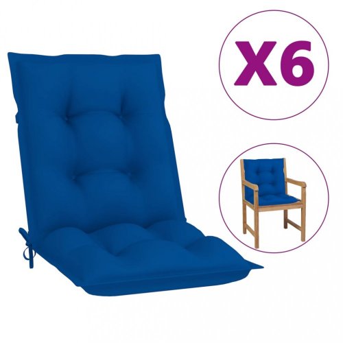 Podušky na zahradní židle 6 ks Dekorhome - BAREVNÁ VARIANTA: Tmavě modrá