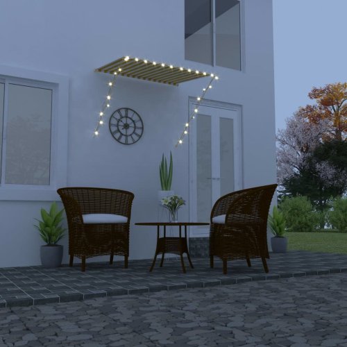 Zatahovací markýza s LED světlem 150x150 cm Dekorhome