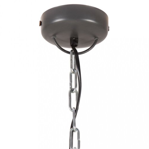 Závěsná lampa šedá / mangovníkové dřevo Dekorhome - ROZMĚR: 46 cm