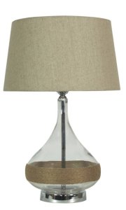 Stolová lampa béžová plátno 40x62cm Eco