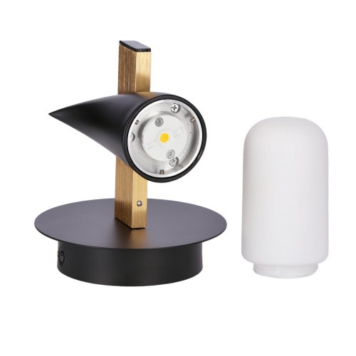 Nástěnná lampa černáLED 5,4W 20cm Sakai Ledea