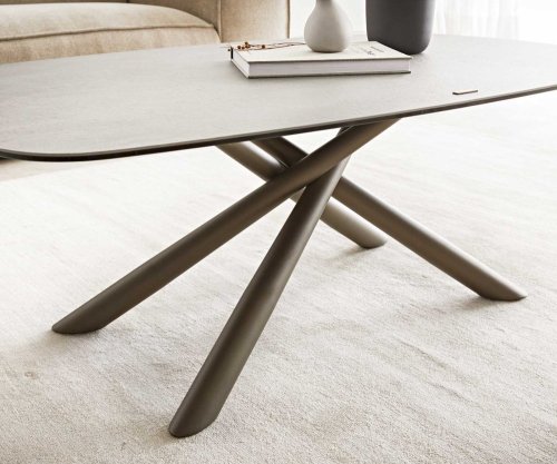 Konferenčný stolík Sarita 120x70 cm keramika Aspetto Concreto betónová