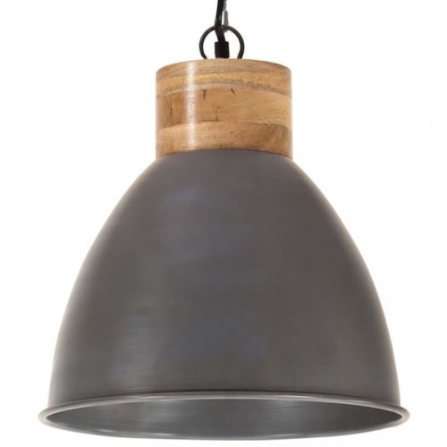 Závesná lampa sivá / mangovníkové drevo Dekorhome - ROZMER: 35 cm