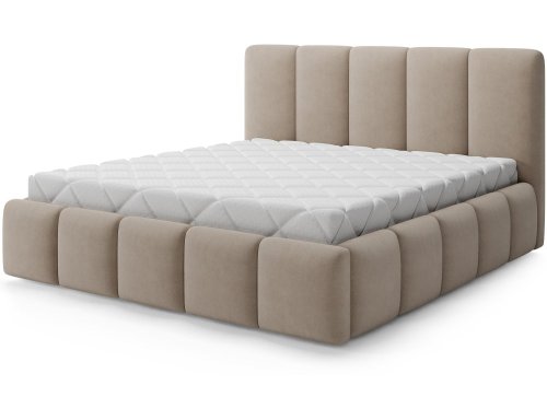 Posteľ Edvige + Drevený rám + plynový piest + kontajner 160x200