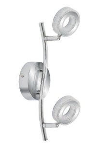 LED nástenná lampa 2x5W VINOLA CHRÓMOVÝ PÁSOK 3000K