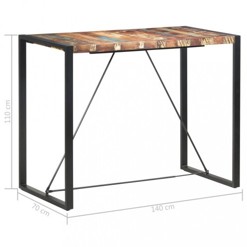 Barový stůl hnědá / černá Dekorhome - ROZMĚR: 180x90x110 cm
