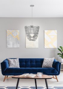 Závesná lampa Elba 1x60W e27 chrómové tienidlo