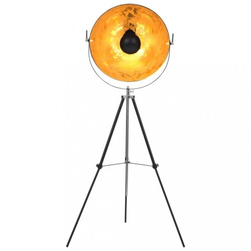 Stojací lampa černá / zlatá Dekorhome - PRŮMĚR: 31 cm