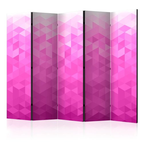 Paraván Pink pixel Dekorhome - ROZMER: 135x172 cm (3-dielny)