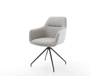 Jídelní židle Pejo-Flex Stripes světle šedá křížová podnož zúžená