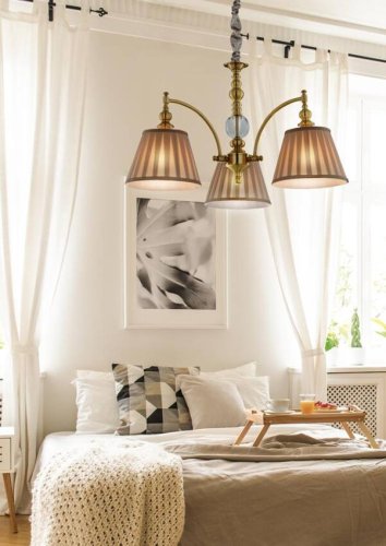 Závesná lampa patinovaný luster 3 Austin