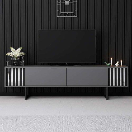 TV stolek Chrome Line - Anthracite, Black