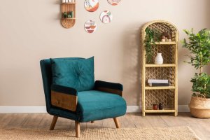 Rozkladacie kreslo Cosmo Single - Petrol Green