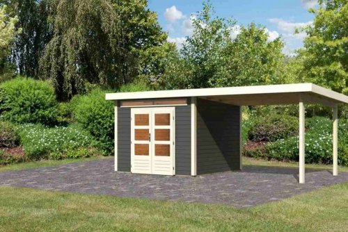 Dřevěný zahradní domek KANDERN 6 s přístavkem 320 Dekorhome