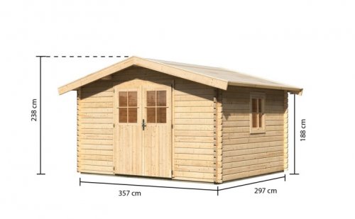 Dřevěný zahradní domek 357 x 297 cm Dekorhome